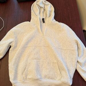 White fox quarter zip hoodie